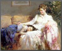 Pino Daeni - Impression oil painting.